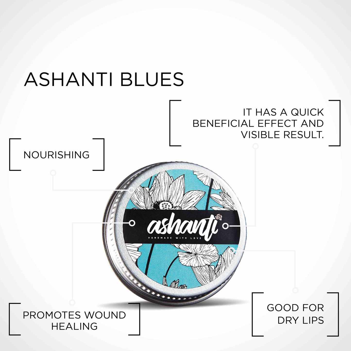 ASHANTI BLUE'S - COCONUT FLAVOURED LIP BALM ASHANTI BLUE'S - COCONUT