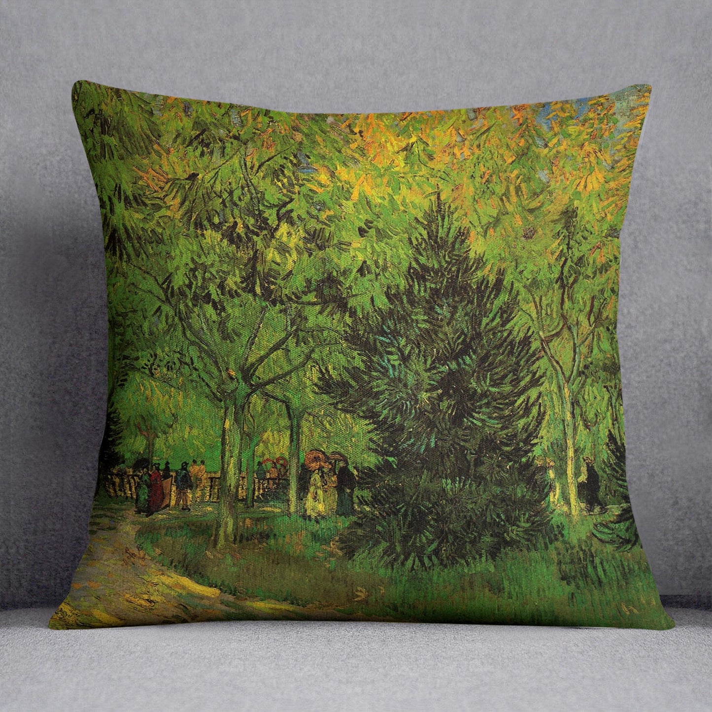 A Lane in the Public Garden at Arles by Van Gogh Cushion