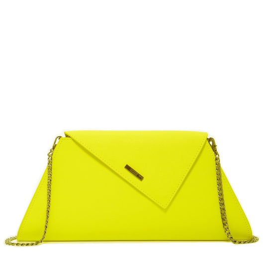 SUSU Yellow Purse Leather Clutch Bag Unique Evening Purse Women's
