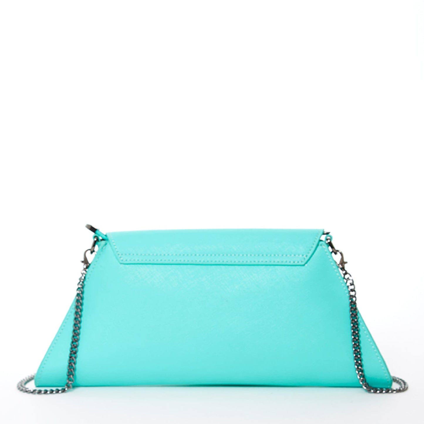 SUSU Leather Clutch Bag Turquoise Evening Purse Unique Women's Handbag