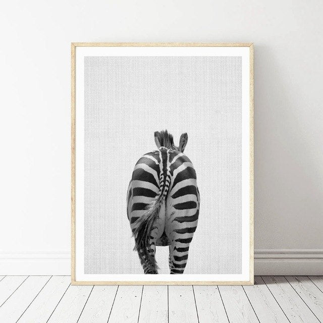 Animal Elephant Butt Canvas Print Modern Decor
