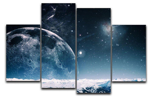 Another world landscape 4 Split Panel Canvas