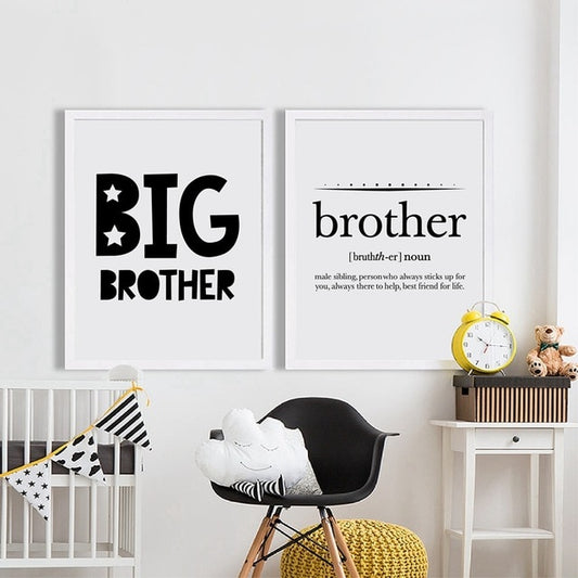 Big Brother Quote Print Boy's Room Wall Art Decor