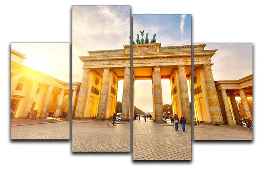 Brandenburg gate at sunset 4 Split Panel Canvas