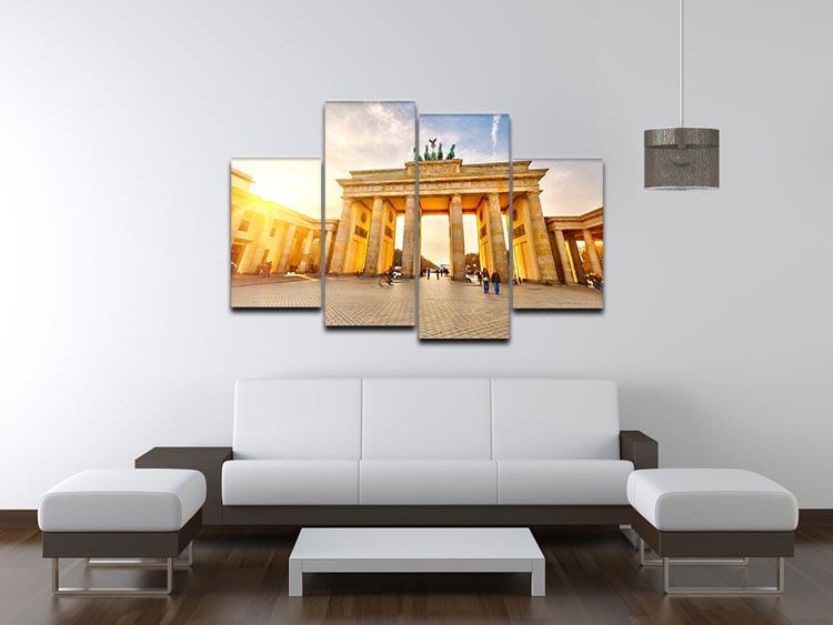 Brandenburg gate at sunset 4 Split Panel Canvas