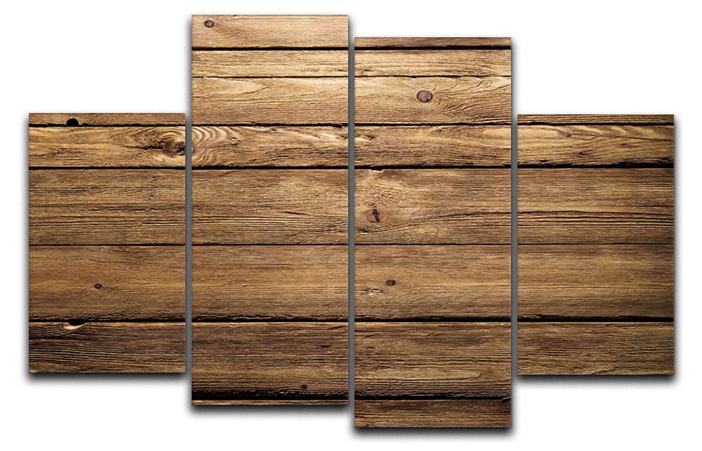 Brown wood texture 4 Split Panel Canvas