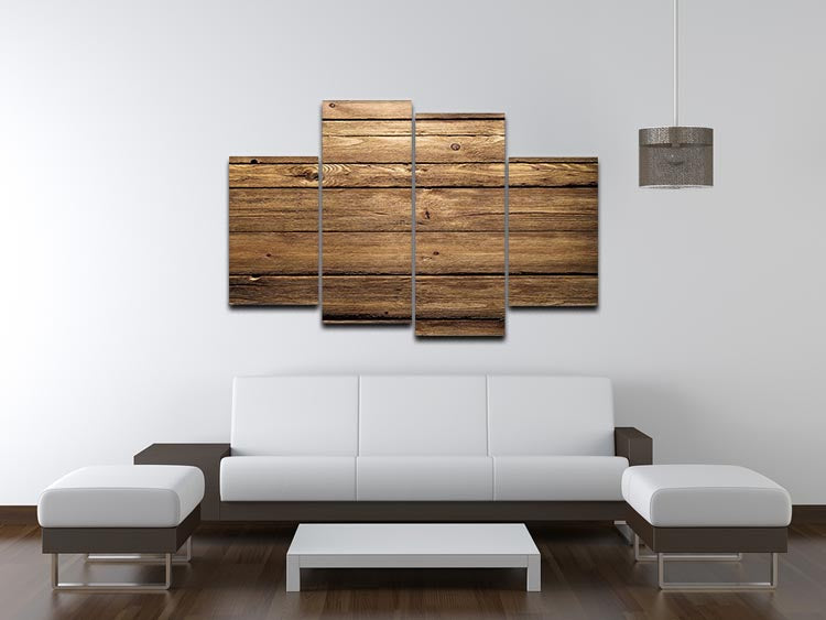 Brown wood texture 4 Split Panel Canvas