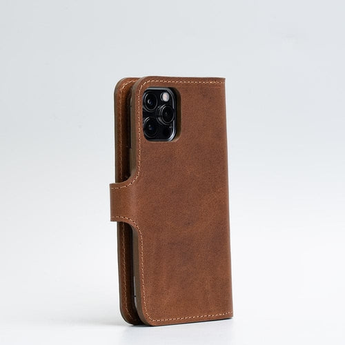 iPhone 12/13 series Full-Grain Leather Folio Case Wallet with MagSafe