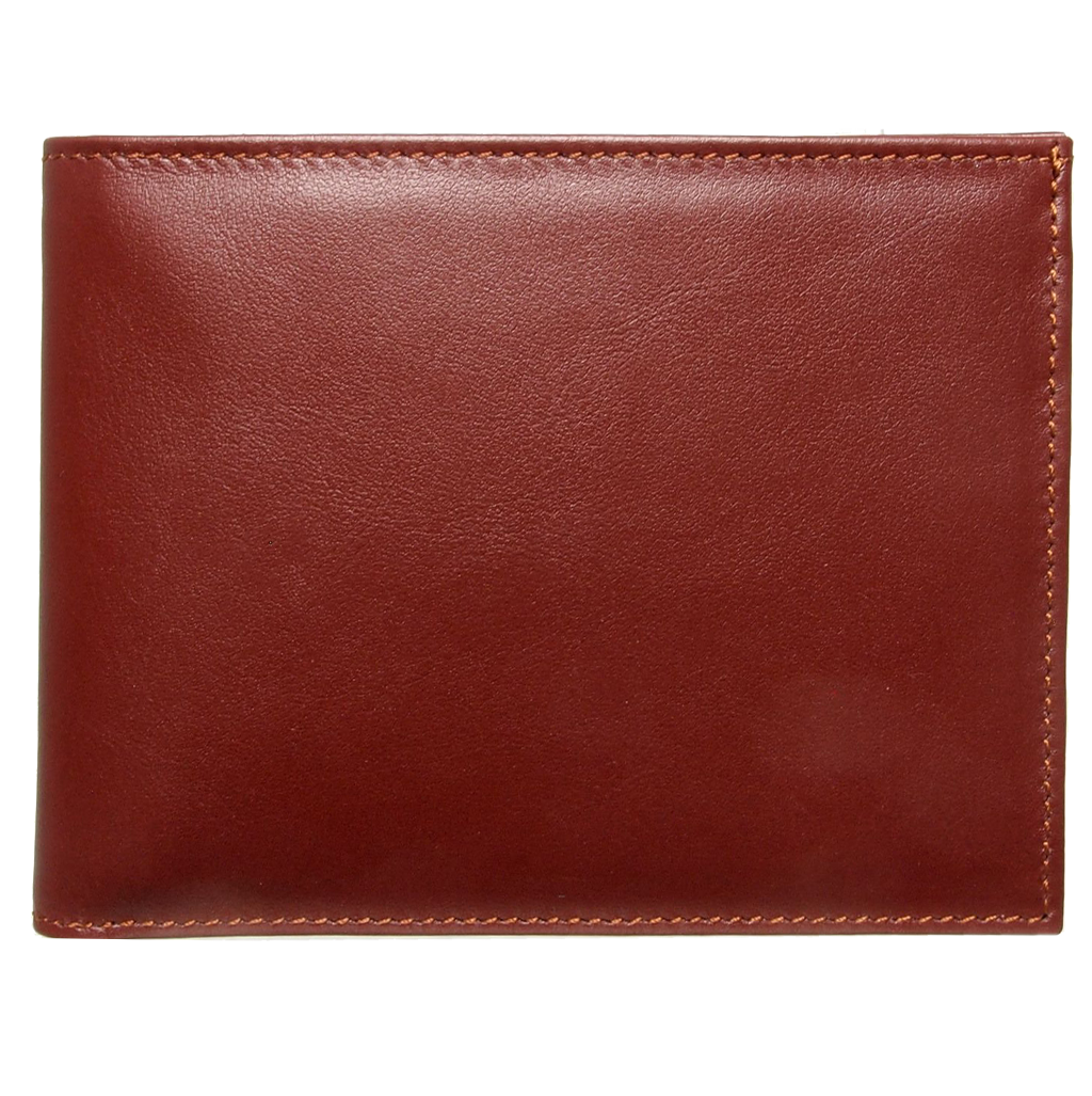 12 Credit Card Buffed Leather Billfold Brown