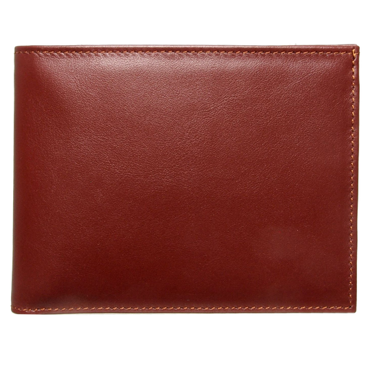 12 Credit Card Buffed Leather Billfold Brown