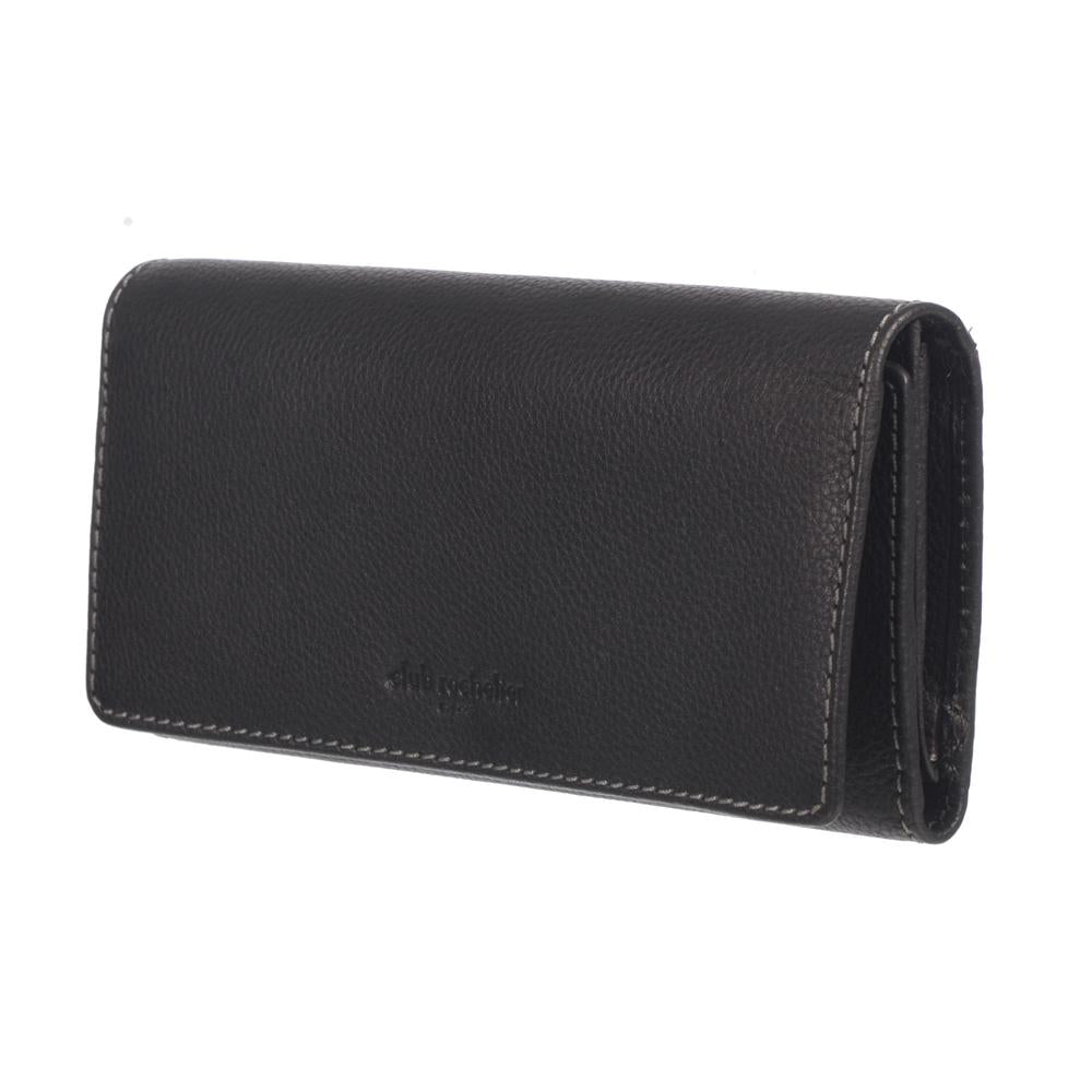 Ladies Full Leather Clutch Wallet with Gusset Pocket