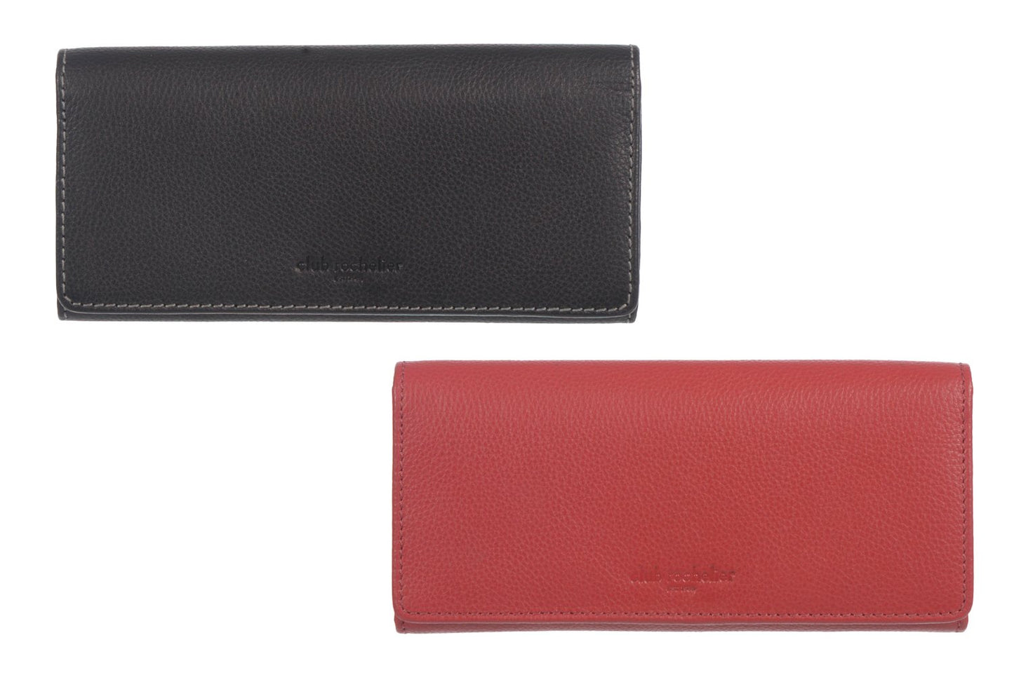 Ladies Full Leather Clutch Wallet with Gusset Pocket