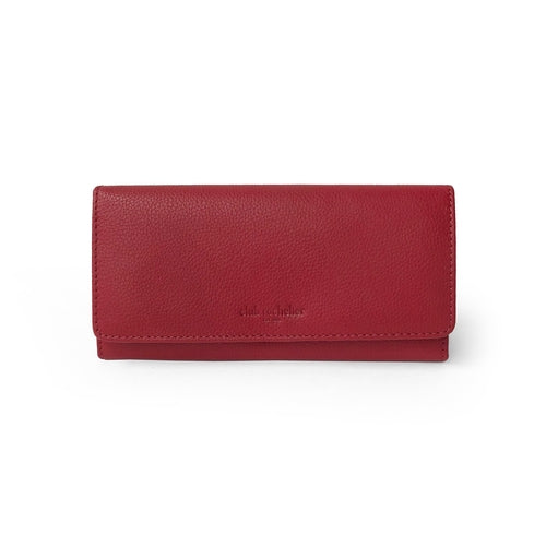 Ladies Full Leather Clutch Wallet with Gusset Pocket