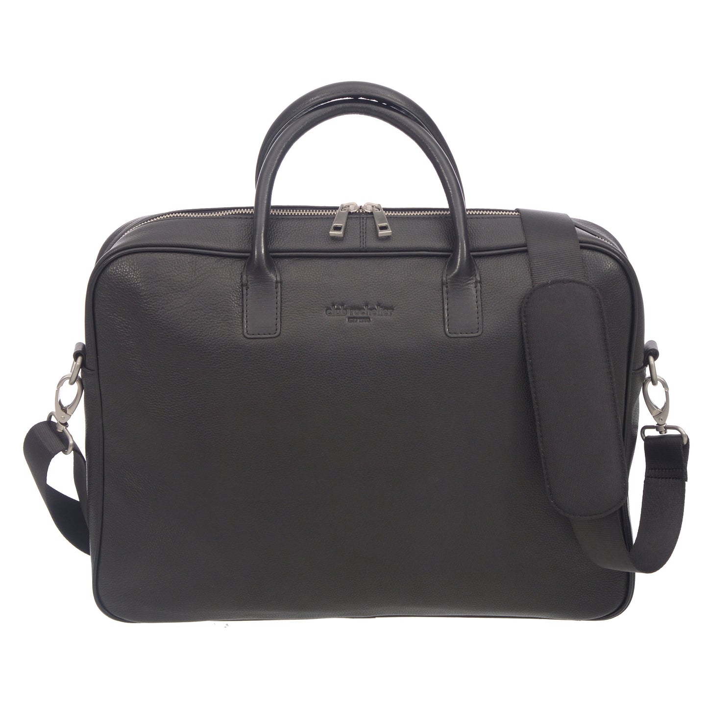Top Handle Messenger Leather Briefcase