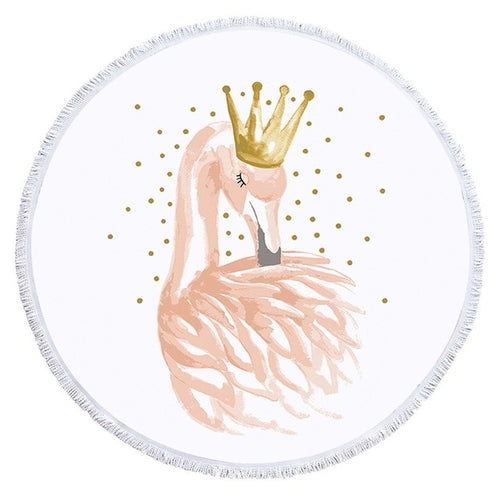 Cartoon Flamingo Series Microfiber Beach Towel