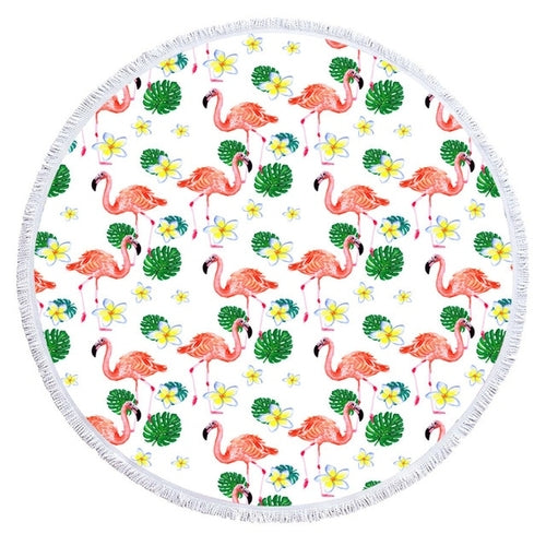 Cartoon Flamingo Series Microfiber Beach Towel