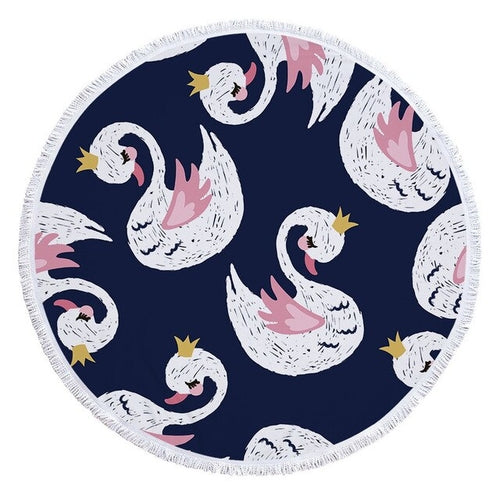 Cartoon Flamingo Series Microfiber Beach Towel