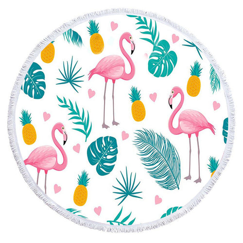 Cartoon Flamingo Series Microfiber Beach Towel