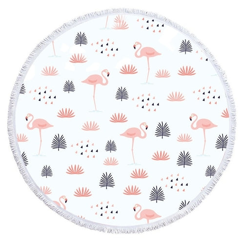 Cartoon Flamingo Series Microfiber Beach Towel