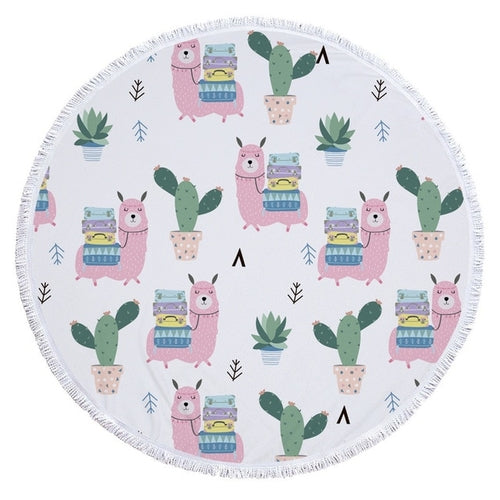 Cartoon Flamingo Series Microfiber Beach Towel