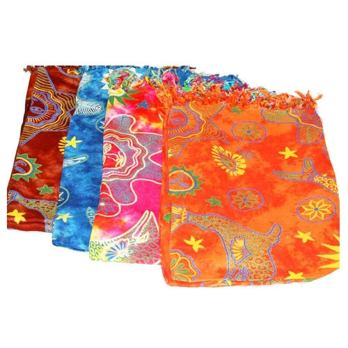 Celestial Artwork Bohemian Seashell Tassel Scarf