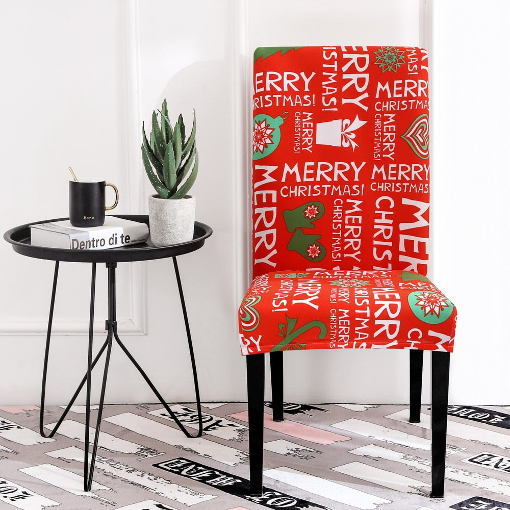 Christmas Chair Cover Big Elastic Seat Chair
