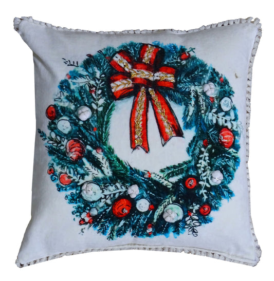 Santa Decorative Holiday Pillow (18"X18")
