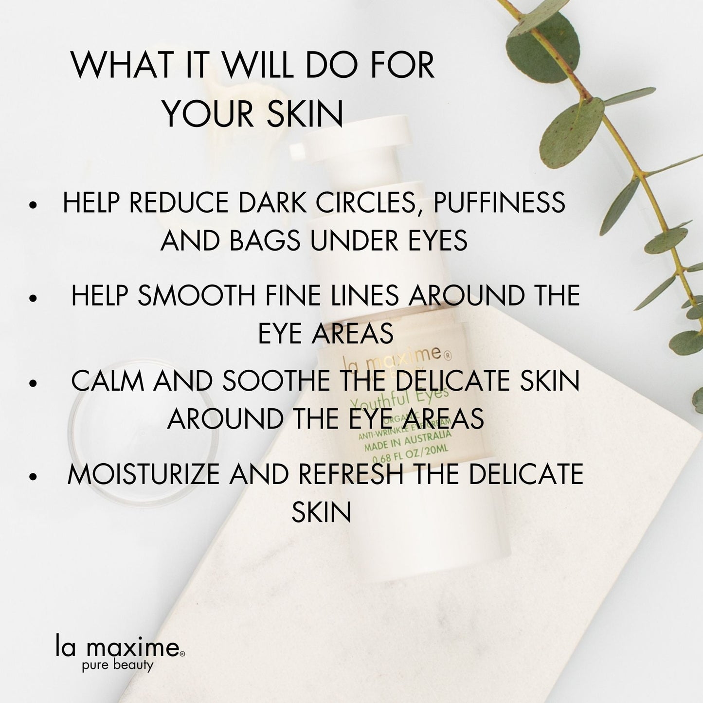 Youthful Eyes Brightening Eye Cream : Dermatologist tested, clinically