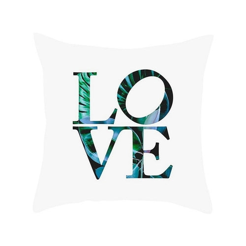 DIDIHOU 1pc Green Leaves Printing Pillowcase