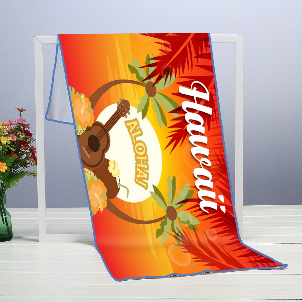 DIDIHOU 3D Printed Rectangle Toalla Yoga Mat