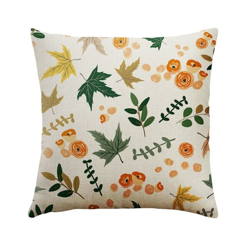 DIDIHOU 45x45CM Soft Linen Pillow Case Happy Fall