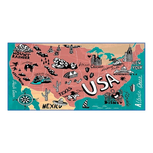 DIDIHOU Adult Microfiber Pink Romantic Beach Mat