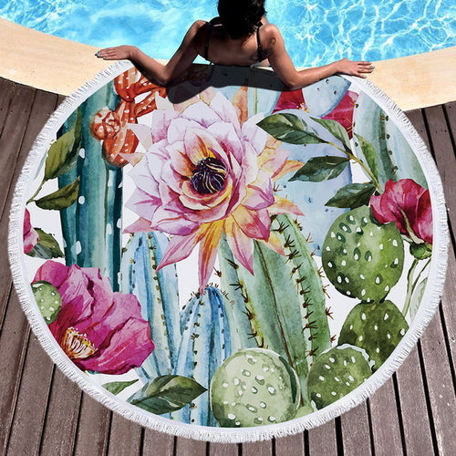 DIDIHOU Boho Beach Towels Printed Tropical Plants