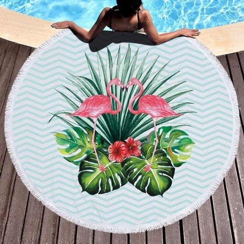 DIDIHOU Boho Beach Towels Printed Tropical Plants