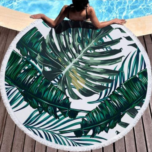 DIDIHOU Boho Beach Towels Printed Tropical Plants