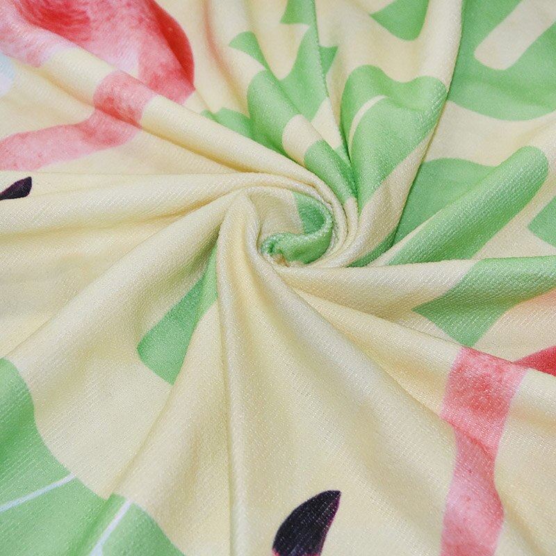 DIDIHOU Boho Beach Towels Printed Tropical Plants