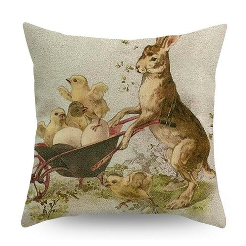 DIDIHOU Bunny Pillowcase Easter Rabbit Eggs