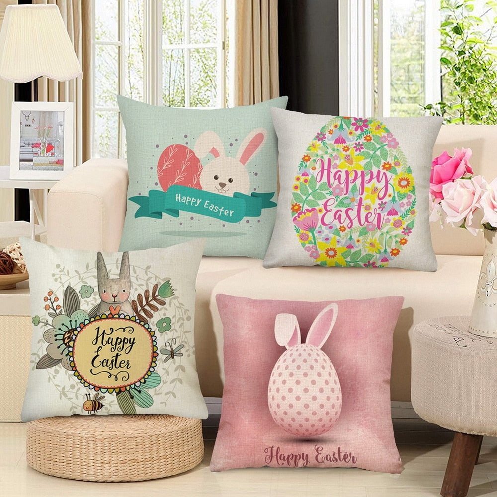 DIDIHOU Bunny Pillowcase Easter Rabbit Eggs