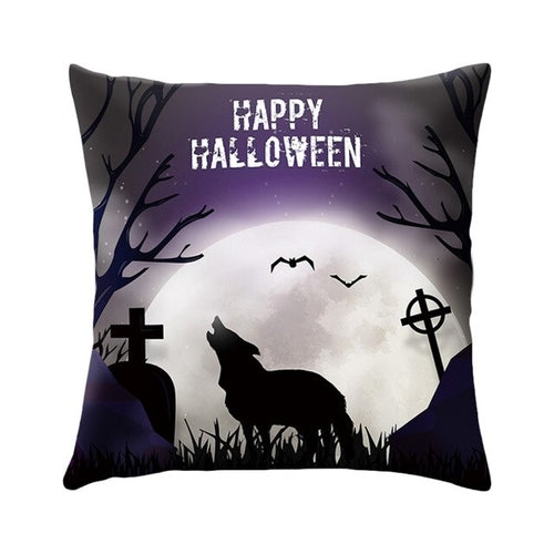 DIDIHOU Pumpkin Castle Spider Cushion Cover