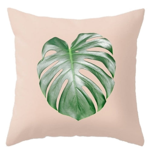 DIDIHOU Soft Cushion Cover Leaf Geometry Pillow