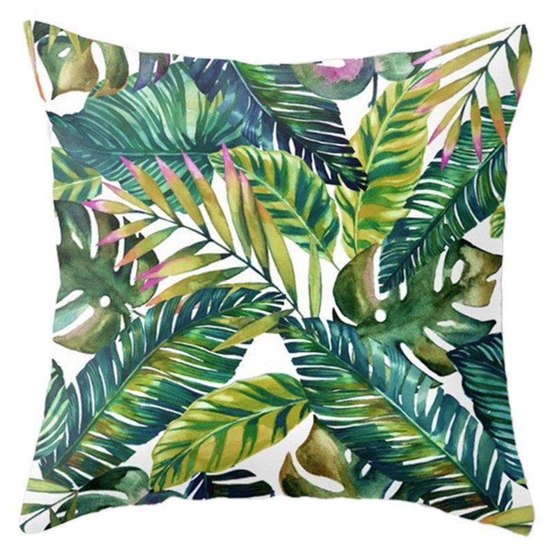 DIDIHOU Soft Cushion Cover Leaf Geometry Pillow