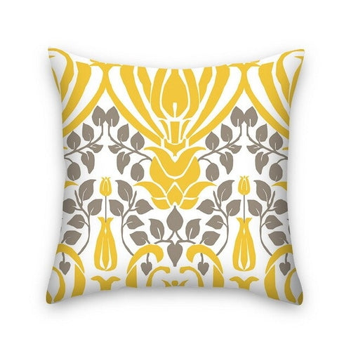 DIDIHOU Yellow Striped Pillowcase Geometric Throw