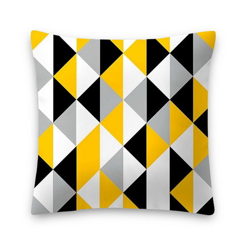 DIDIHOU Yellow Striped Pillowcase Geometric Throw