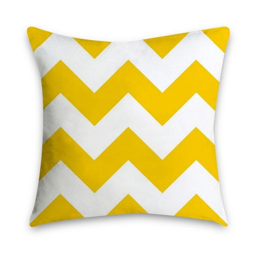 DIDIHOU Yellow Striped Pillowcase Geometric Throw