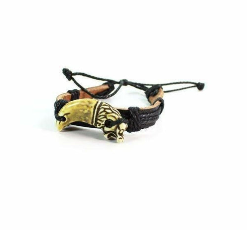 Dragon Tooth Leather Bracelet