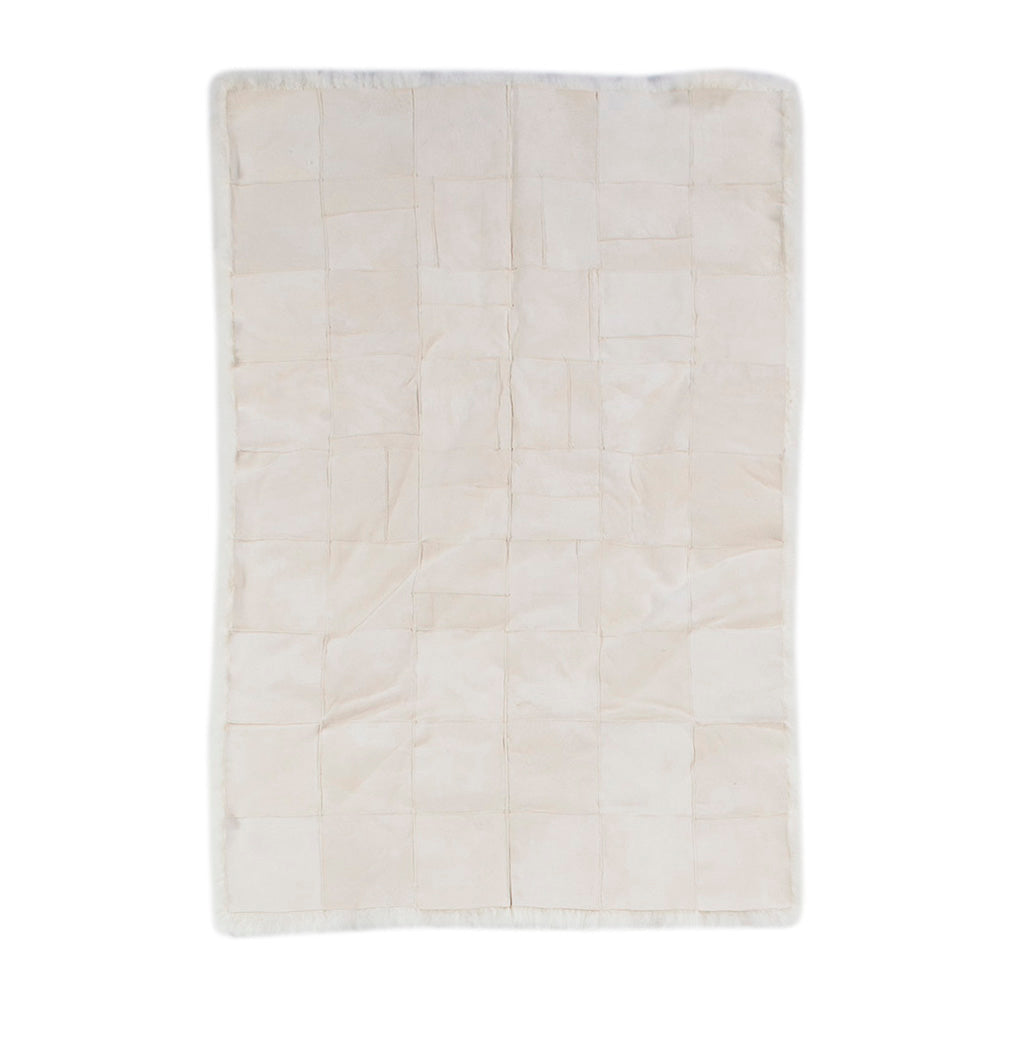 Schapenvacht IJslands kleed | Natural wit kort | 120 x 180cm