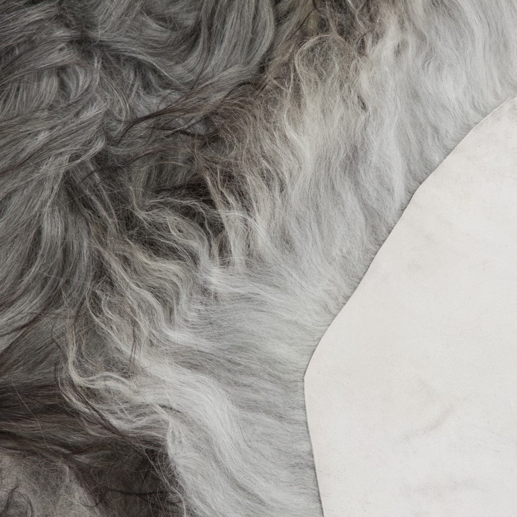 4x Schapenvacht IJslands | Natural grijs | 140 x 210cm