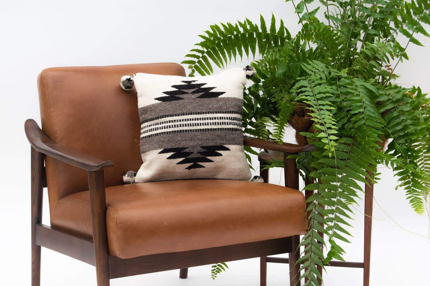 Telayú Gray Diamond Accent Pillow