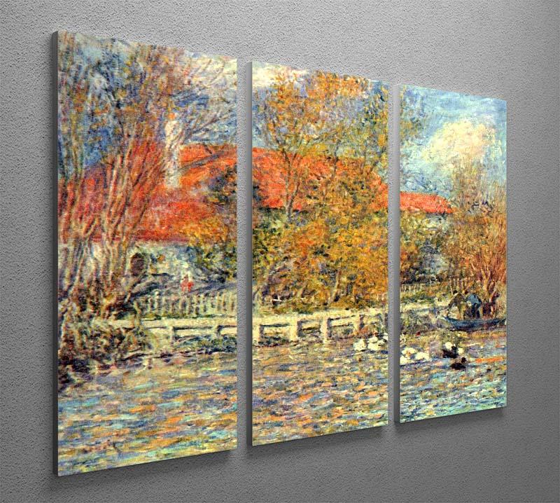 Duck pond by Renoir 3 Split Panel Canvas Print