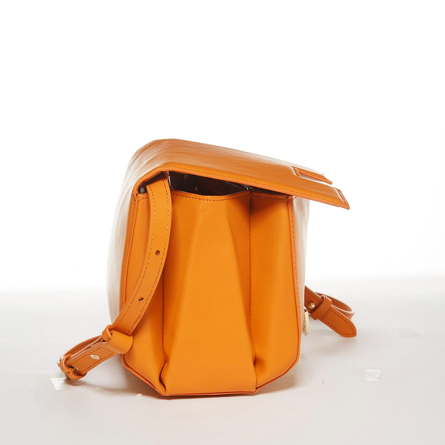 Elizabeth Dark Orange Leather Saddle Bag